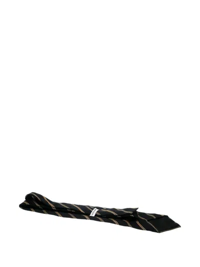 Pre-owned Giorgio Armani Striped Silk Tie