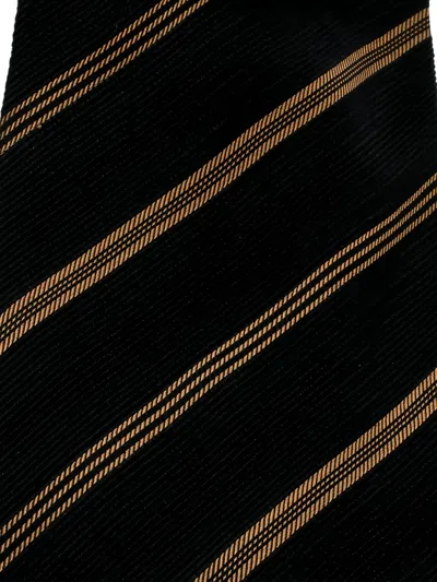 Pre-owned Giorgio Armani Striped Silk Tie