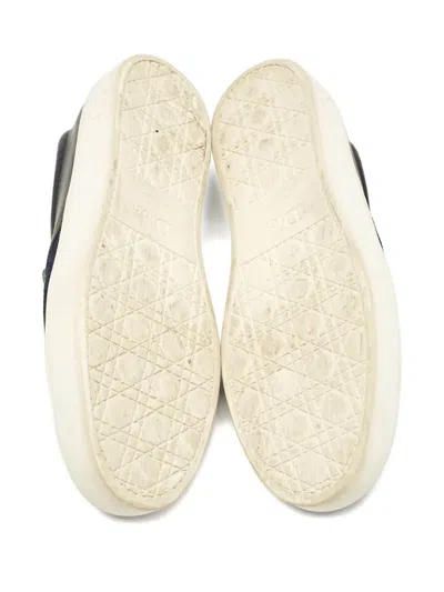 Pre-owned Dior Crystal-embellished Denim Sneakers