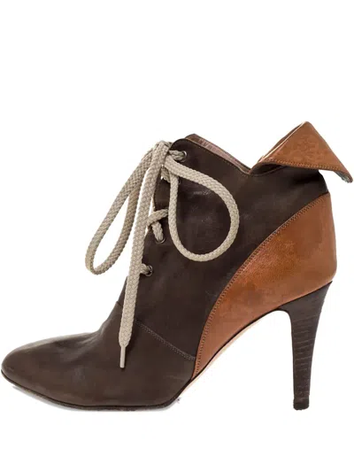 Pre-owned Chloé 80mm Lace-up Booties