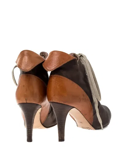 Pre-owned Chloé 80mm Lace-up Booties