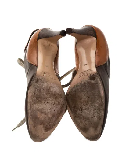 Pre-owned Chloé 80mm Lace-up Booties