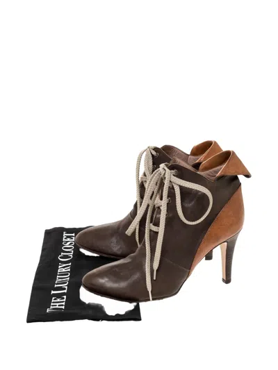Pre-owned Chloé 80mm Lace-up Booties