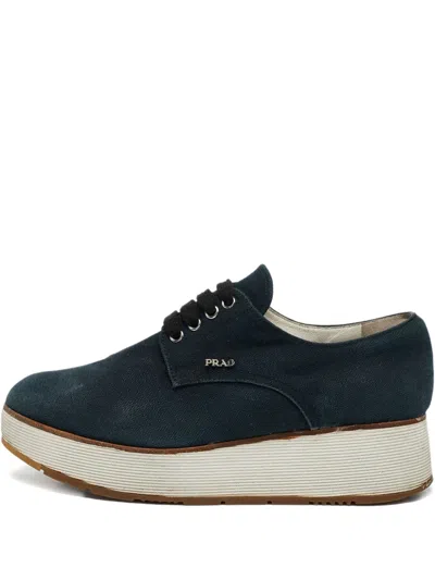 Pre-owned Prada Leather Platform Sneakers