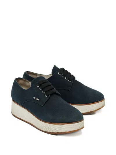Pre-owned Prada Leather Platform Sneakers