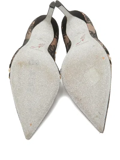 Pre-owned René Caovilla 110mm Lace Pumps