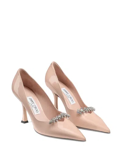 Jimmy Choo 90mm Belinda Patent-leather Crystal-embellished Pumps