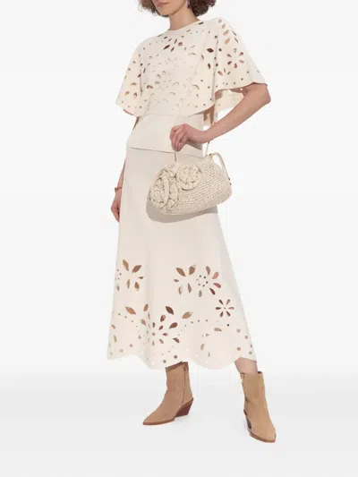 Ulla Johnson Josie Capsleeve Knit Top In Neutral