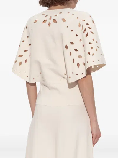 Ulla Johnson Josie Capsleeve Knit Top In Neutral