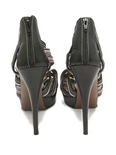 Pre-owned Missoni 150mm Striped Platform Sandals
