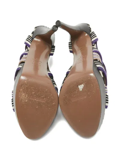 Pre-owned Missoni 150mm Striped Platform Sandals