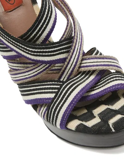Pre-owned Missoni 150mm Striped Platform Sandals
