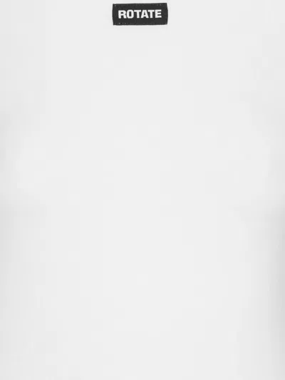 Rotate Birger Christensen Logo-patch Short-sleeve T-shirt In White