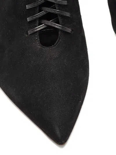 Pre-owned Santoni 135mm Lace-up Suede Boots