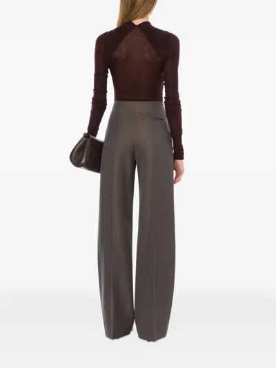 Alberta Ferretti Virgin-wool Body In Burgundy