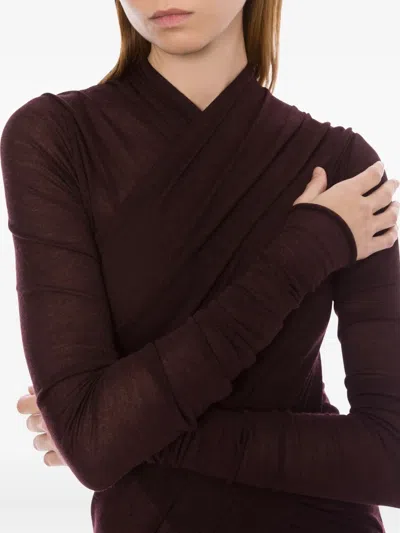 Alberta Ferretti Virgin-wool Body In Burgundy