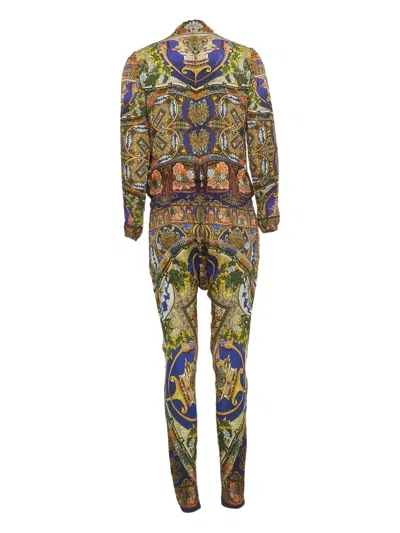 Pre-owned Just Cavalli Patterned Silk Jumpsuit