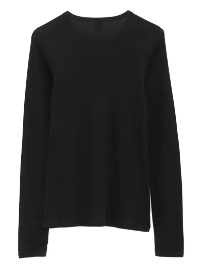 Flore Flore Long-sleeve Cotton T-shirt In Black