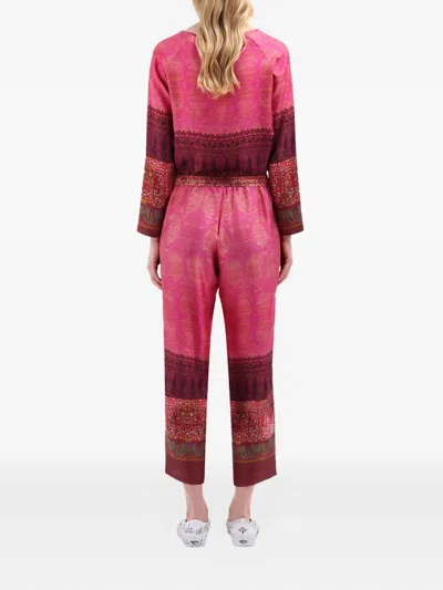 Pierre-louis Mascia Aloe Paisley-print Drawstring Trousers In Multi