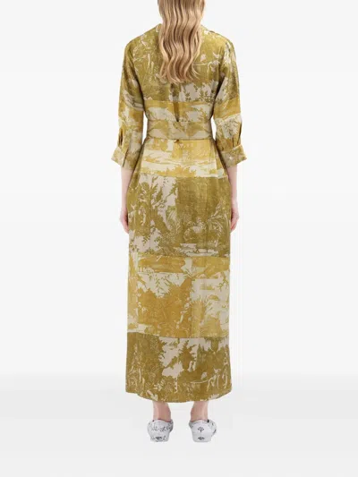 Pierre-louis Mascia Aloe Silk Maxi Dress In Multi