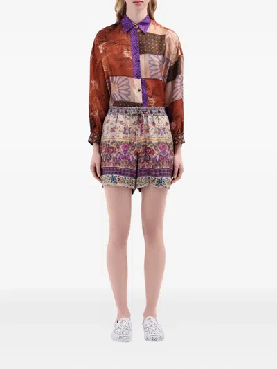 Pierre-louis Mascia Floral-print Drawstring Shorts In Multi