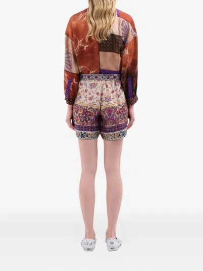 Pierre-louis Mascia Floral-print Drawstring Shorts In Multi