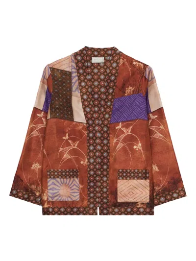 Pierre-louis Mascia Aloe Patchwork Printed Silk Tunic