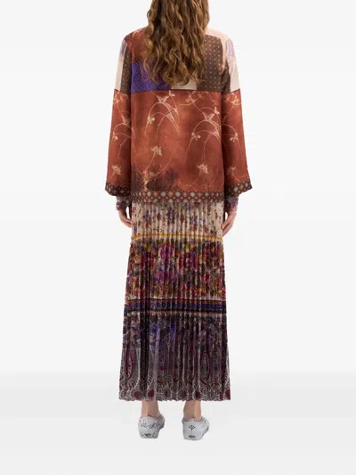Pierre-louis Mascia Aloe Patchwork Printed Silk Tunic