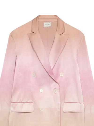 Pierre-louis Mascia Ombré-effect Double-breasted Jacket In Neutral