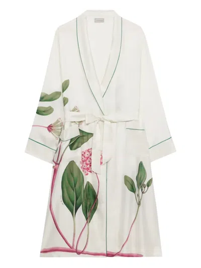 Pierre-louis Mascia Aloegots Floral-print Silk Robe