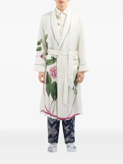 Pierre-louis Mascia Aloegots Floral-print Silk Robe