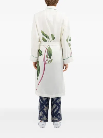 Pierre-louis Mascia Aloegots Floral-print Silk Robe