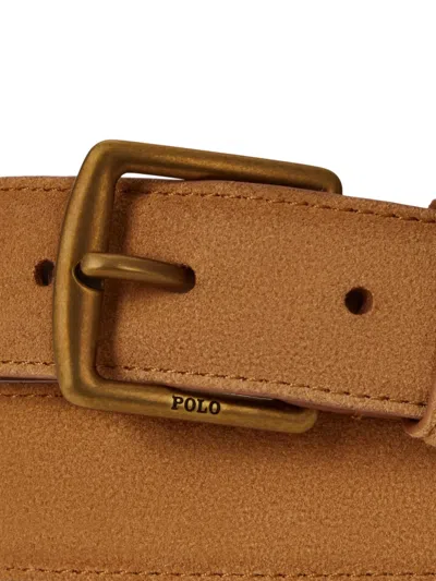 Polo Ralph Lauren Leather Belt In Brown