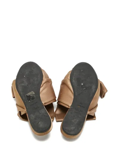 Pre-owned N°21 Raso Knotted-embellished Sandals In Brown