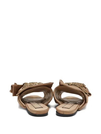 Pre-owned N°21 Raso Knotted-embellished Sandals In Brown