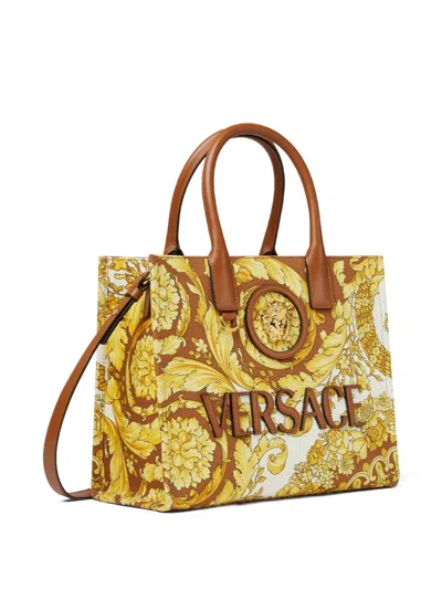 Versace Barocco La Medusa Cotton Tote Bag