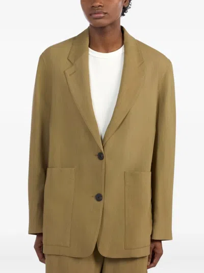 Studio Nicholson Khaki Conde Blazer In Brown