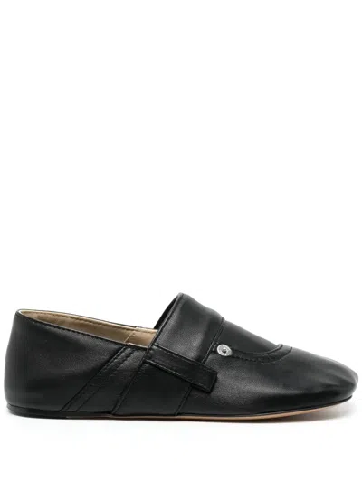 Loewe Pocket-design Flat Loafers In Black
