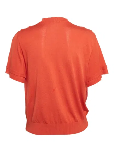 Pre-owned Valentino Short-sleeve V-neck Cardigan