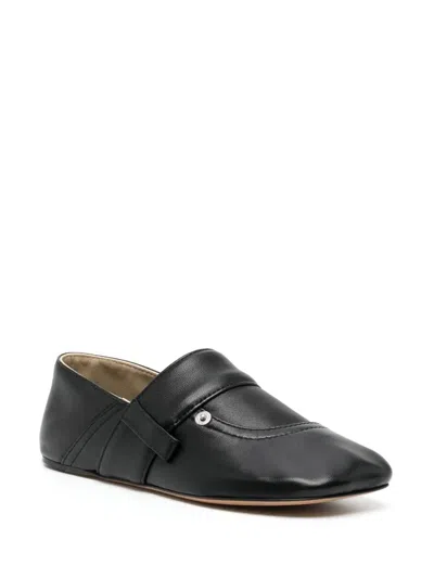 Loewe Pocket-design Flat Loafers In Black