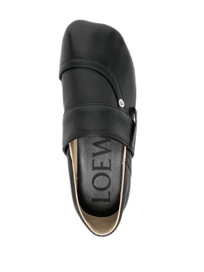 Loewe Pocket-design Flat Loafers In Black