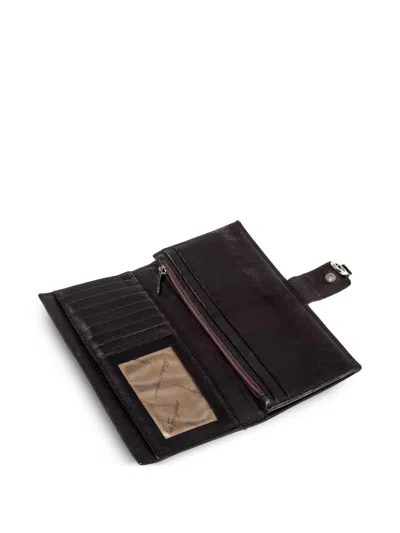 Pre-owned Ferragamo Gancini Leather Wallet In Neutral
