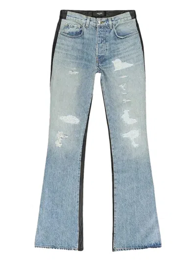 Amiri Combo Bootcut Jeans In Blue