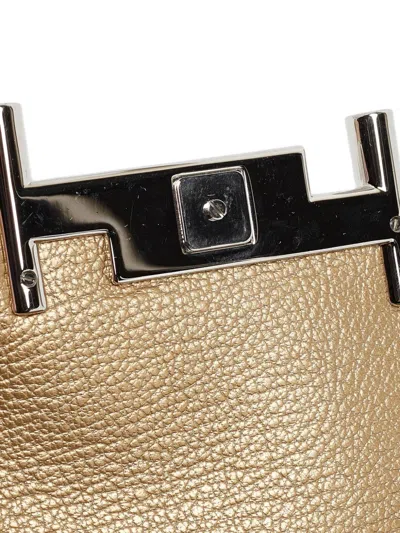 Pre-owned Tod's Vintage Leather Plaid Shoulder Bag In Neutral