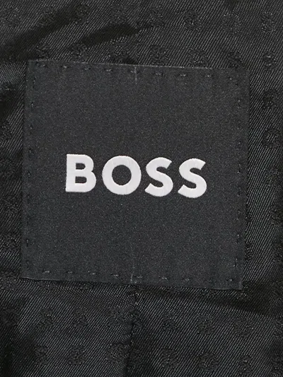 Pre-owned Hugo Boss Single-breasted Gabardine Blazer In Black