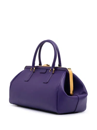 Pre-owned Prada 2000-2025 Saffiano Lux Frame Handbag