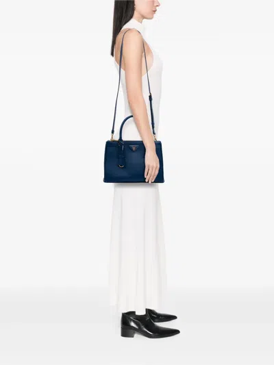 Pre-owned Prada 2010-2025 Small Saffiano Lux Galleria Double Zip Satchel