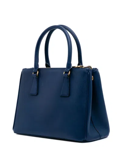 Pre-owned Prada 2010-2025 Small Saffiano Lux Galleria Double Zip Satchel