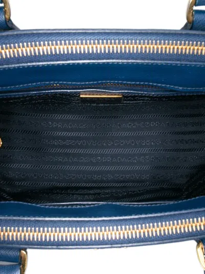 Pre-owned Prada 2010-2025 Small Saffiano Lux Galleria Double Zip Satchel