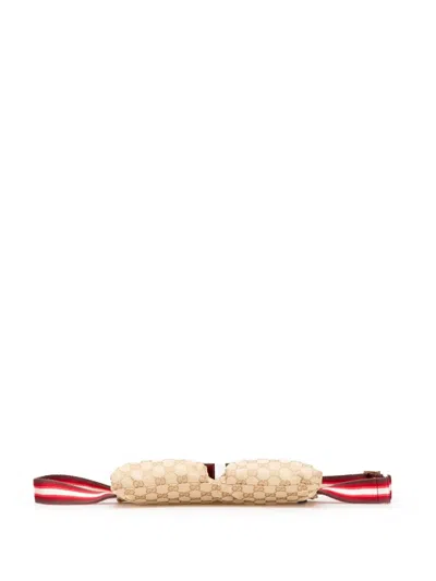 Pre-owned Gucci 2000-2015 Gg Canvas Web Double Pocket Belt Bag